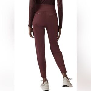 Athleta Venice Velvet Stripe  Track Pants in Decadent Chocolate size small